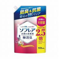 Nihon "Sofrea" Кондиционер для белья c антибактериальным эффектом и ароматом цветочного сада, сменная упаковка, 1125 мл.