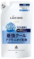 Mandom "Lucido Deodorant Shampoo Extra Cool" Шампунь для мужчин 40+, для глубокой очистки кожи головы, с охлаждающим эффектом, без аромата, сменная упаковка, 380 мл.