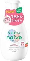 Kracie "Naive Foam Body Soap Moisturizing" Увлажняющее жидкое мыло-пенка для тела с экстрактом листьев персикового дерева, 600 мл.