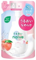 Kracie "Naive Foam Body Soap Moisturizing" Увлажняющее жидкое мыло-пенка для тела с экстрактом листьев персикового дерева, сменная упаковка, 480 мл.