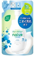 Kracie "Naive Foam Body Soap Deep Clear" Жидкое мыло-пенка для тела "Глубокое Очищение", с дезодорирующим эффектом, цитрусово-цветочный аромат, сменная упаковка, 480 мл.