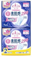Daio Paper Japan "Elis New skin Feeling" Ночные гигиенические прокладки с мягкой поверхностью, без крылышек, макси+, 29 см, 2 х 10 шт.