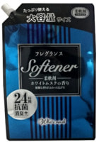 Nihon "Softener White Musk" Кондиционер для белья с антибактериальным эффектом, с ароматом белого мускуса, сменная упаковка, 1080 мл.