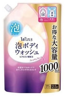Nihon "Wins Foaming Body Soap" Увлажняющее мыло-пенка для тела с гиалуроновой кислотой, цветочный аромат, сменная упаковка, 1000 мл.