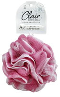 Yokozuna "Clair Ag+ Body Ball" Мочалка для тела, в форме шара с ионами серебра, диаметр 12 см, розовая, 1 шт.
