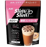 Asahi "Slim UP" Смузи с коллагеном, "Шоколадный Латте", 360 г.