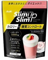 Asahi "Slim UP" Фруктово-овощной детокс-коктейль с коллагеном, "Ягодный Латте", 315 г.