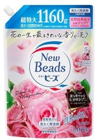 KAO "New Beads Luxe Craft" Мягкий гель для стирки белья "Цветочный Люкс", с кондиционером, с ароматом розы и магнолии, сменная упаковка, 1160 г.