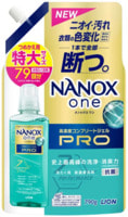 Lion "Nanox One Pro" Высококонцентрированное жидкое средство для стирки белья, против загрязнений, неприятных запахов и изменений цвета, сменная упаковка, 790 г.