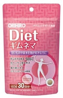 Orihiro "Gymnema Diet" Комплекс для снижения аппетита, с экстрактом джимнемы, 150 таблеток на 30 дней.
