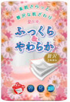Marutomi "Tissue Hanataba Fluffy and Soft Triple" ��������� ������ ����������� � ���������, ��� �������, 12 ������� �� 18 �.