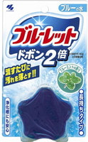 Kobayashi "Bluelet Dobon Double Blue Mint" Двойная таблетка для бачка унитаза с эффектом окрашивания воды, с ароматом мяты, 120 гр.