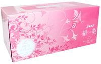 Kami Shodji "Kinubi" Салфетки двухслойные цвета шампанского с рисунком, 200 шт, 1 пачка, розовая.