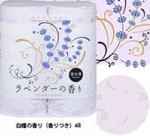 Shikoku Tokushi Парфюмированная туалетная бумага "Shikoku Lavender-no-Kaori", 4 рулона по 30 м., 2-х слойная. Аромат лаванды.