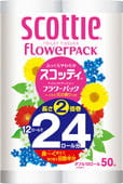 Nippon Paper Crecia Co., Ltd. Туалетная бумага "Scottie FlowerPACK 2", двухслойная, 12 рулонов по 50 метров.