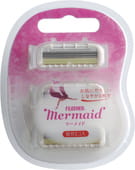 Feather Запасные кассеты с тройным лезвием для станка "Mermaid Rose Pink" - "Русалочка", 3 шт.