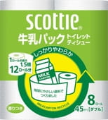 Nippon Paper Crecia Co., Ltd. Туалетная бумага из переработанной целлюлозы, с легким ароматом "Scottie", двухслойная, 8х45 м.