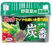 Kokubo "Deodorant Sumi-Ban" Дезодорант-поглотитель неприятных запахов для овощного отделения холодильника с древесным углём, 150 гр.
