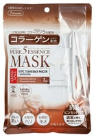 Japan Gals "Pure 5 Essence" Маска для лица с коллагеном, 7 шт.