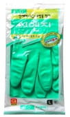 MyungJin "Hygienic Glove PVC" Перчатки из ПВХ с хлопковым напылением, размер L.