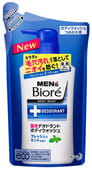 KAO "Mens Biore" Увлажняющий и дезодорирующий гель для душа с антибактериальным действием, с ароматом мяты, сменная упаковка, 380 мл.