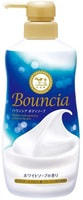 COW "Bouncia" Жидкое увлажняющее мыло для тела "Взбитые сливки" с гиалуроновой кислотой и коллагеном, со свежим цветочным ароматом, дозатор, 500 мл.