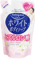 Kose Cosmeport "Softymo" Увлажняющее жидкое мыло для тела с гиалуроновой кислотой, с цветочным ароматом, запасной блок, 420 мл.