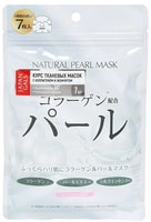 Japan Gals "Natural Pearl Mask" Курс натуральных масок для лица с экстрактом жемчуга, 7 шт.