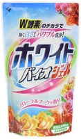 Nihon "White Bio gel Floral Bouquet" Гель для стирки с отбеливающей, дезодорирующей и смягчающей функцией, 810 мл. Сменная упаковка.