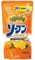 Kaneyo Средство для мытья посуды, овощей и фруктов, с ароматом апельсина, запасной блок, 500 мл.