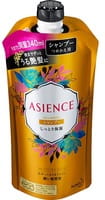KAO "Asience" Увлажняющий шампунь для волос, с мёдом и протеином жемчуга, цветочный аромат, запасной блок, 340 мл.