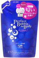 Shiseido "Perfect Bubble for Body" Увлажняющее пенное мыло для тела с длительным дезодорирующим эффектом, с цветочным ароматом, запасной блок, 350 мл.