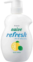 Kracie "Naive Refresh" Освежающий гель для душа с морским илом и ароматом грейпфрута и лайма, 530 мл.