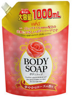 Nihon "Wins Body Soup Rose" Крем-мыло для тела с розовым маслом и богатым ароматом, сменная упаковка, 1 литр.