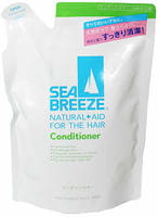 Shiseido "Sea Breeze" Кондиционер для волос "Морской бриз" для жирной кожи головы и всех типов волос, c ароматом морской свежести, запасной блок, 400 мл.