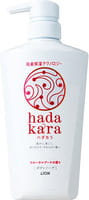Lion "Hadakara" Увлажняющее жидкое мыло для тела, с ароматом изысканого цветочного букета, 500 мл.