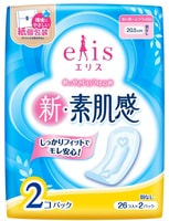Daio Paper Japan "Elis New skin" Классические гигиенические прокладки с мягкой поверхностью, без крылышек, нормал, длина 20,5 см, 2 х 28 шт.