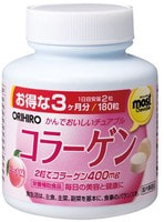 Orihiro Коллаген со вкусом персика, 180 жевательных таблеток.