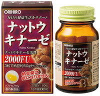 Orihiro Натто киназа - здоровье сердечно-сосудистой системы, 60 капсул.
